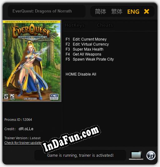 Trainer for EverQuest: Dragons of Norrath [v1.0.1]