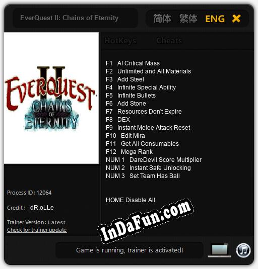 EverQuest II: Chains of Eternity: Cheats, Trainer +15 [dR.oLLe]