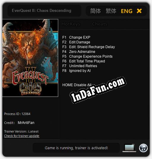 EverQuest II: Chaos Descending: TRAINER AND CHEATS (V1.0.78)