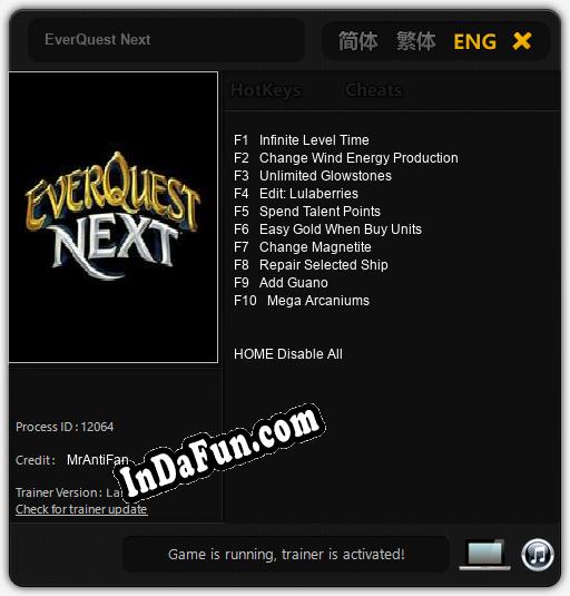 EverQuest Next: TRAINER AND CHEATS (V1.0.75)