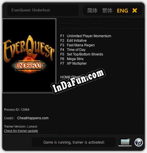 EverQuest: Underfoot: Trainer +7 [v1.9]