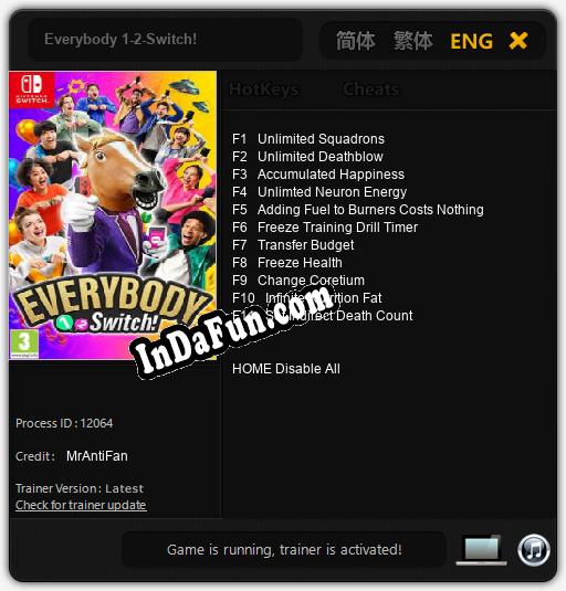 Trainer for Everybody 1-2-Switch! [v1.0.7]