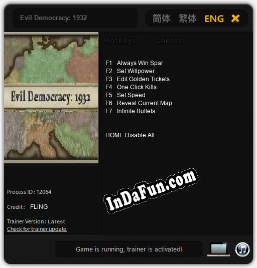 Trainer for Evil Democracy: 1932 [v1.0.5]