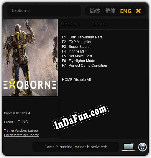 Exoborne: Trainer +7 [v1.3]