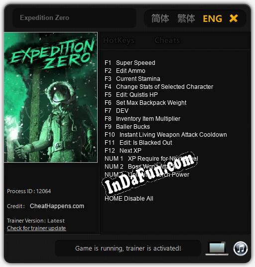 Expedition Zero: Cheats, Trainer +15 [CheatHappens.com]