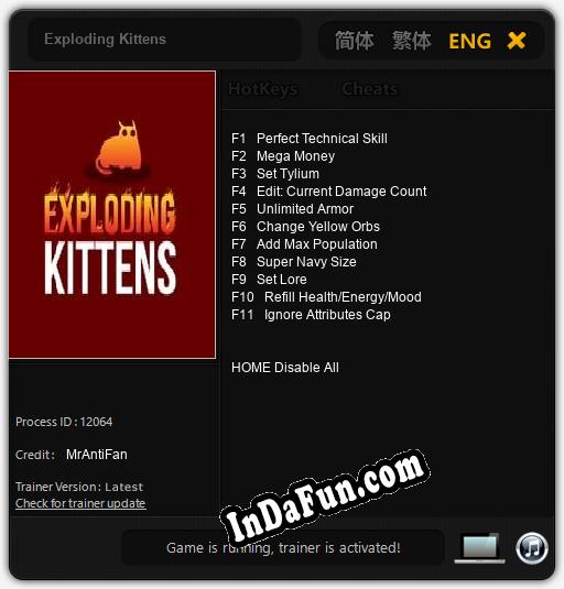 Trainer for Exploding Kittens [v1.0.2]