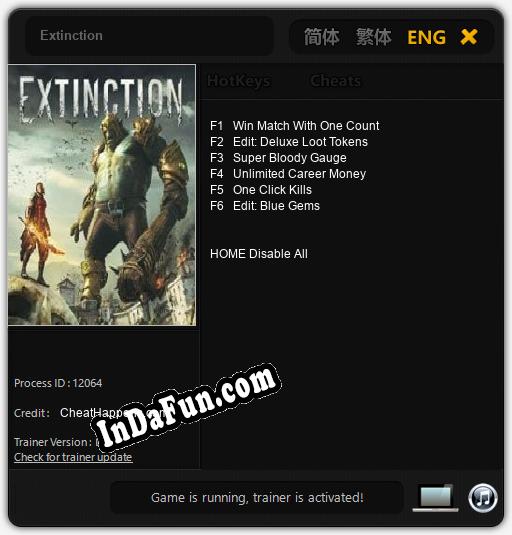 Extinction: TRAINER AND CHEATS (V1.0.29)