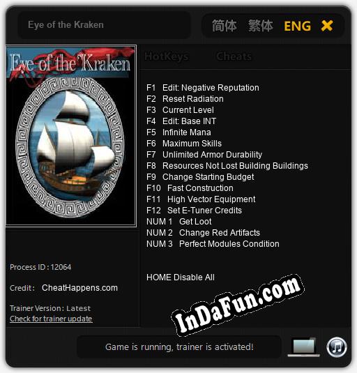 Eye of the Kraken: TRAINER AND CHEATS (V1.0.37)