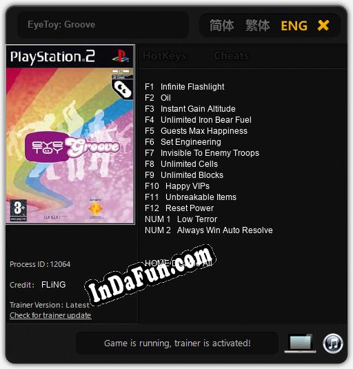 EyeToy: Groove: Cheats, Trainer +14 [FLiNG]