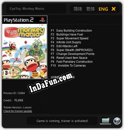 EyeToy: Monkey Mania: Cheats, Trainer +10 [FLiNG] » Free Download PC ...