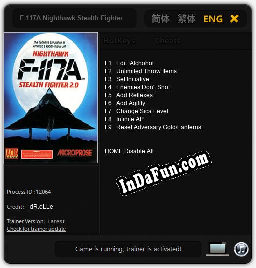 F-117A Nighthawk Stealth Fighter 2.0: Cheats, Trainer +9 [dR.oLLe]