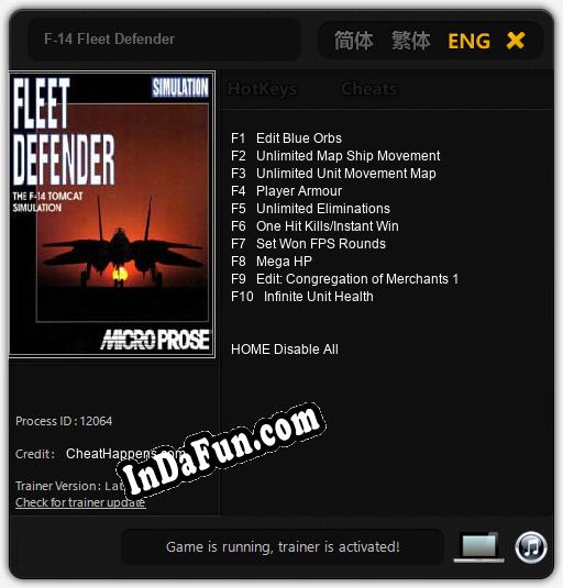 F-14 Fleet Defender: Cheats, Trainer +10 [CheatHappens.com]