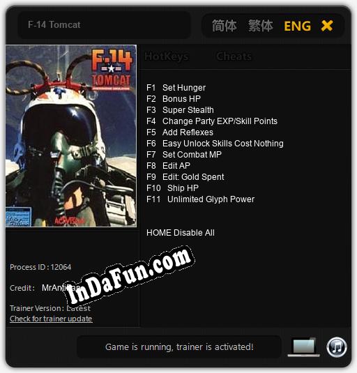 F-14 Tomcat: TRAINER AND CHEATS (V1.0.24)