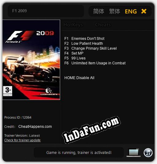 Trainer for F1 2009 [v1.0.9]