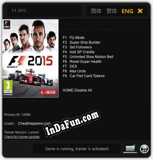 Trainer for F1 2015 [v1.0.2]