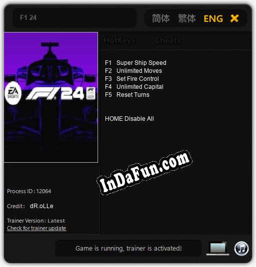 F1 24: TRAINER AND CHEATS (V1.0.71)