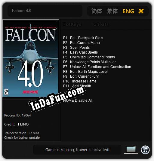 Falcon 4.0: TRAINER AND CHEATS (V1.0.99)