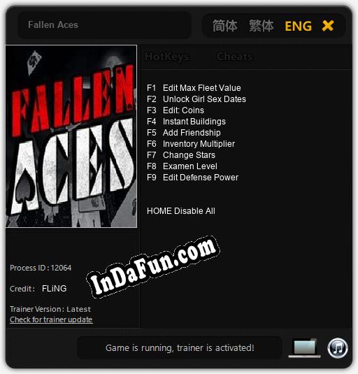 Trainer for Fallen Aces [v1.0.6]