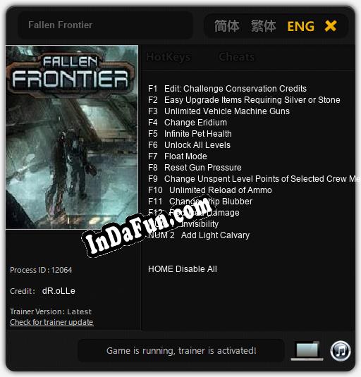 Fallen Frontier: Trainer +14 [v1.6]