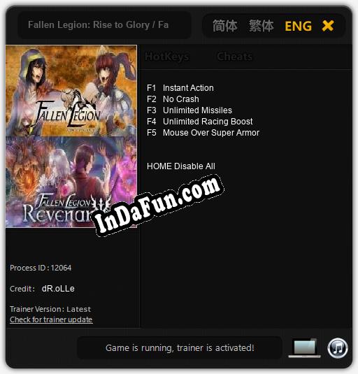 Fallen Legion: Rise to Glory / Fallen Legion Revenants: Trainer +5 [v1.2]