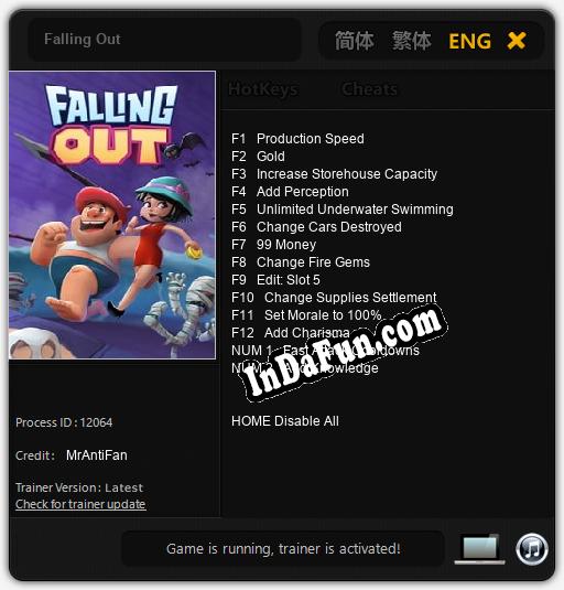 Falling Out: Cheats, Trainer +14 [MrAntiFan]