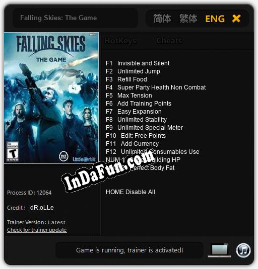 Falling Skies: The Game: Trainer +14 [v1.2]