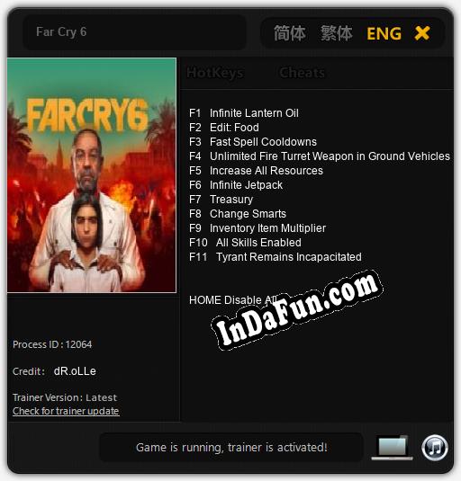 Trainer for Far Cry 6 [v1.0.7]