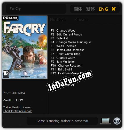 Far Cry: Trainer +12 [v1.2]