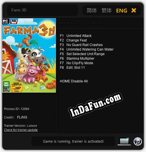 Farm 3D: Cheats, Trainer +8 [FLiNG]