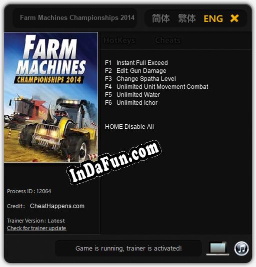 Trainer for Farm Machines Championships 2014 [v1.0.1]