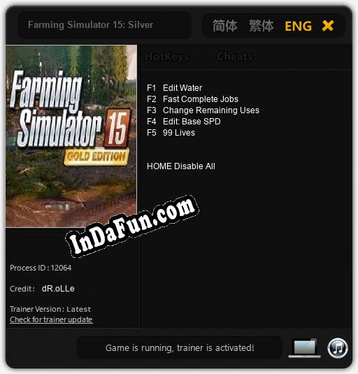 Trainer for Farming Simulator 15: Silver [v1.0.4]