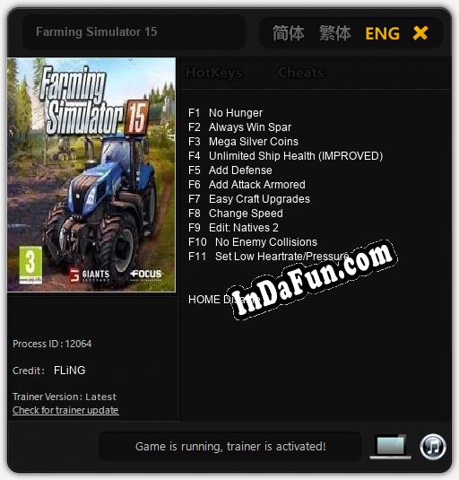 Trainer for Farming Simulator 15 [v1.0.4]