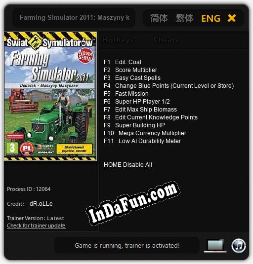 Farming Simulator 2011: Maszyny klasyczne: TRAINER AND CHEATS (V1.0.42)