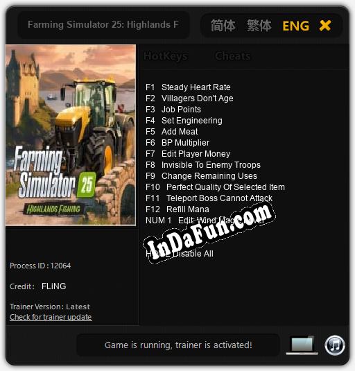 Farming Simulator 25: Highlands Fishing: Cheats, Trainer +13 [FLiNG]