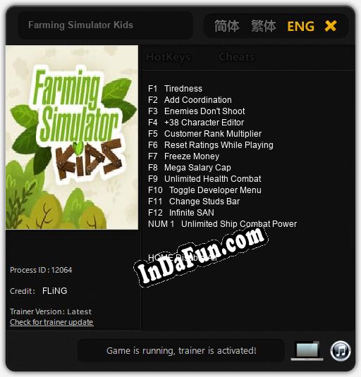 Farming Simulator Kids: TRAINER AND CHEATS (V1.0.44)