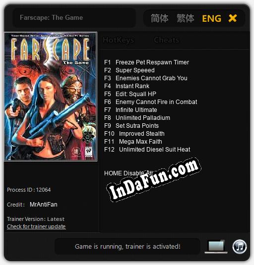 Trainer for Farscape: The Game [v1.0.5]