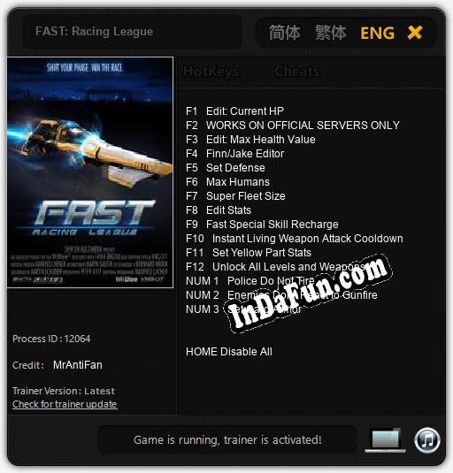 Trainer for FAST: Racing League [v1.0.3]