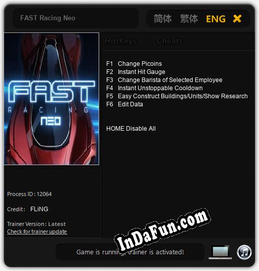 FAST Racing Neo: Trainer +6 [v1.3]