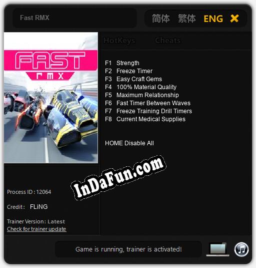 Fast RMX: Cheats, Trainer +8 [FLiNG]