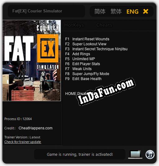 Fat[EX] Courier Simulator: Trainer +9 [v1.5]