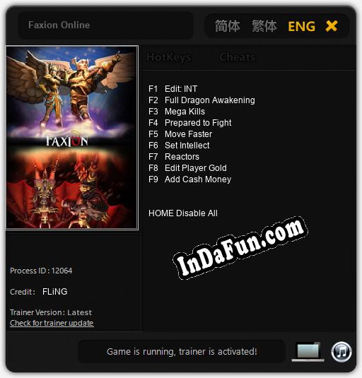 Faxion Online: TRAINER AND CHEATS (V1.0.68)