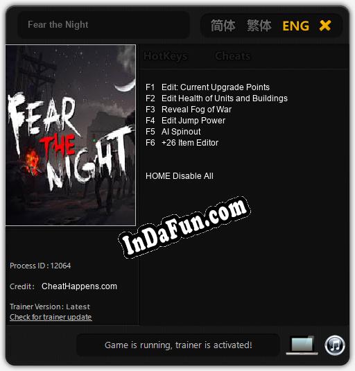 Fear the Night: Trainer +6 [v1.8]