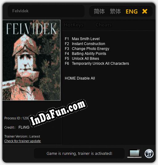 Felvidek: TRAINER AND CHEATS (V1.0.63)