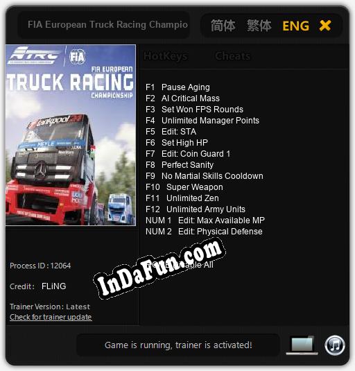 FIA European Truck Racing Championship: Cheats, Trainer +14 [FLiNG]