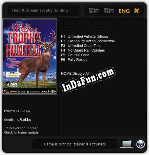 Field & Stream Trophy Hunting: Trainer +6 [v1.8]