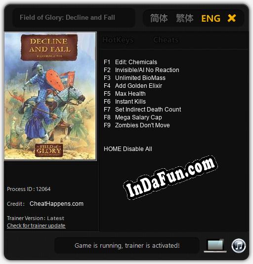 Field of Glory: Decline and Fall: Cheats, Trainer +9 [CheatHappens.com]
