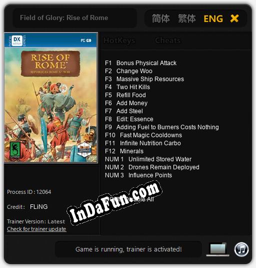 Field of Glory: Rise of Rome: Trainer +15 [v1.3]