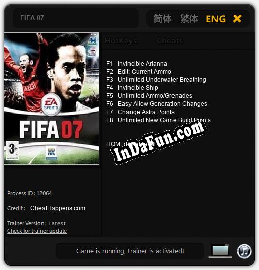 FIFA 07: Trainer +8 [v1.9]