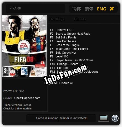FIFA 08: Cheats, Trainer +12 [CheatHappens.com]