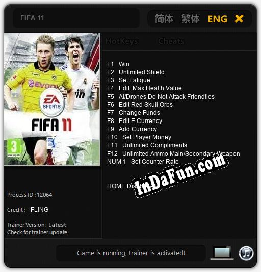 Trainer for FIFA 11 [v1.0.8]